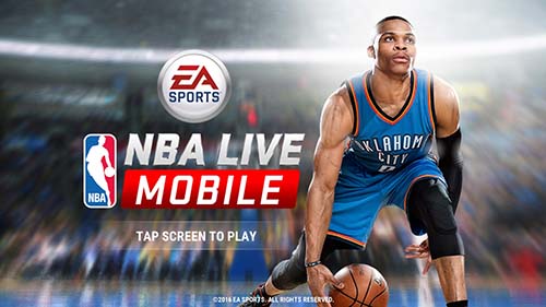NBA Live Mobile Start Screen
